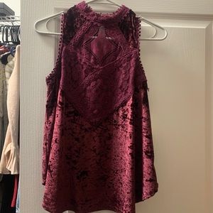Velvet tank with embroidery Alterd state